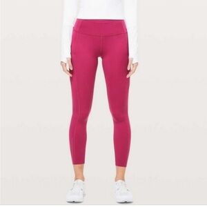 Lululemon Fast and Free Tights Pink Size 2 EUC‎
